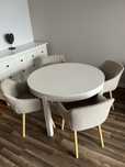 Bialy okragly stol rozkladany Ikea
