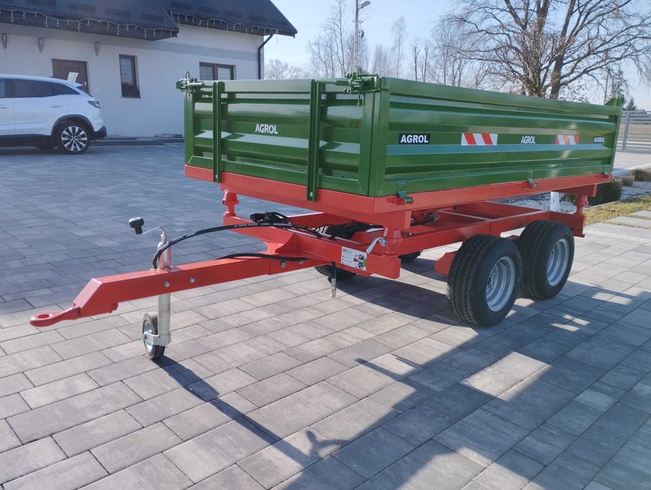 Rolnicza Przyczepa Dwuosiowa 2,5T Kiprowanie na 3 Strony Dowóz