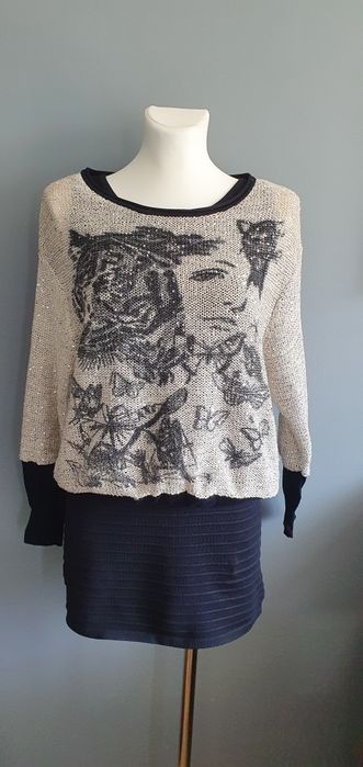 Zestaw sweterek + tunika rozmiar uni