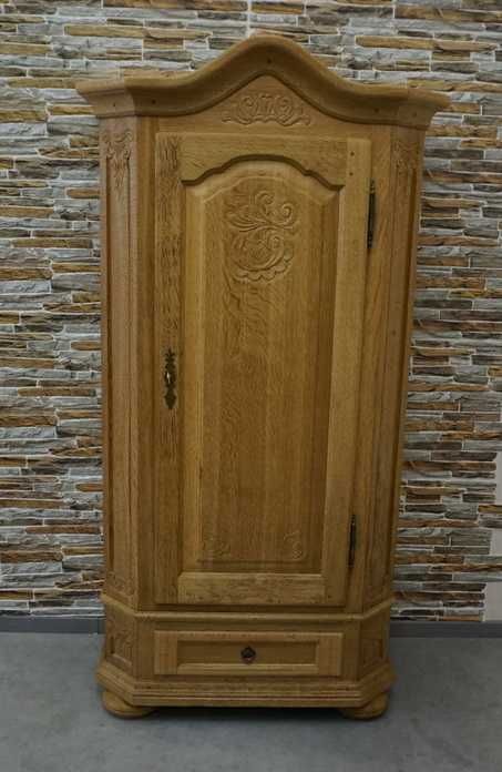 Szafa z litego dębu dębowa naturalna 1 drzwiowa szer. 100 cm (P-1299)