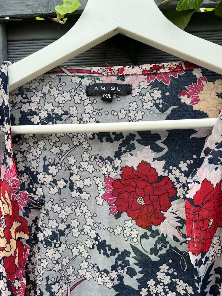 Przepiękne kimono na lato kwiaty Amisu