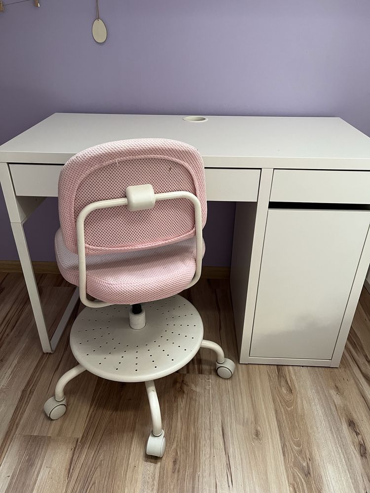 Biurko Micke i krzesło Vimund IKEA