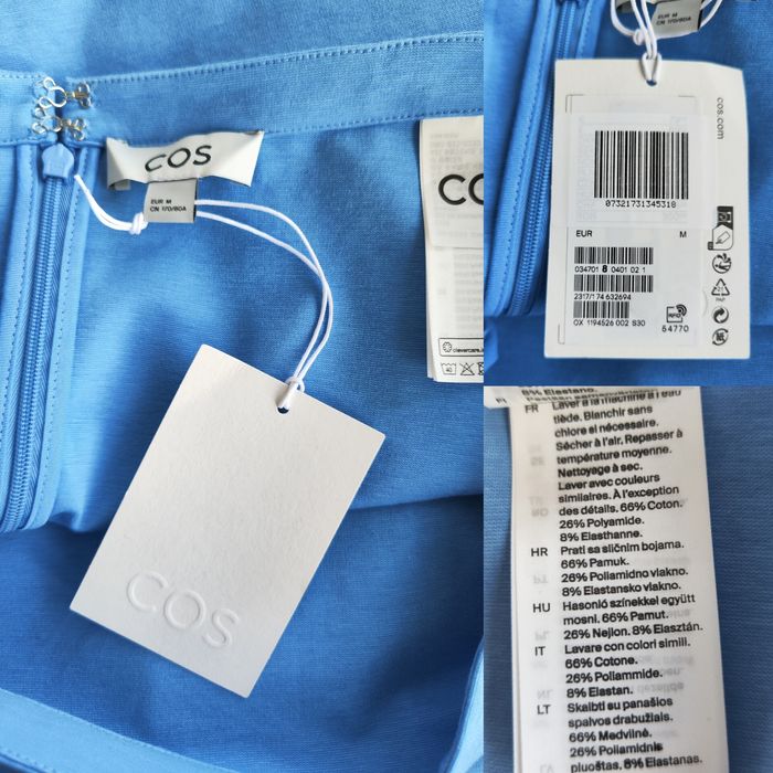 Cos довга бавовняна спідниця з розрізом ззаду