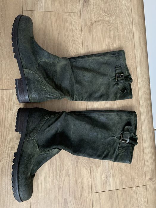 Kozaki botki khaki zgniła zieleń Prima Moda