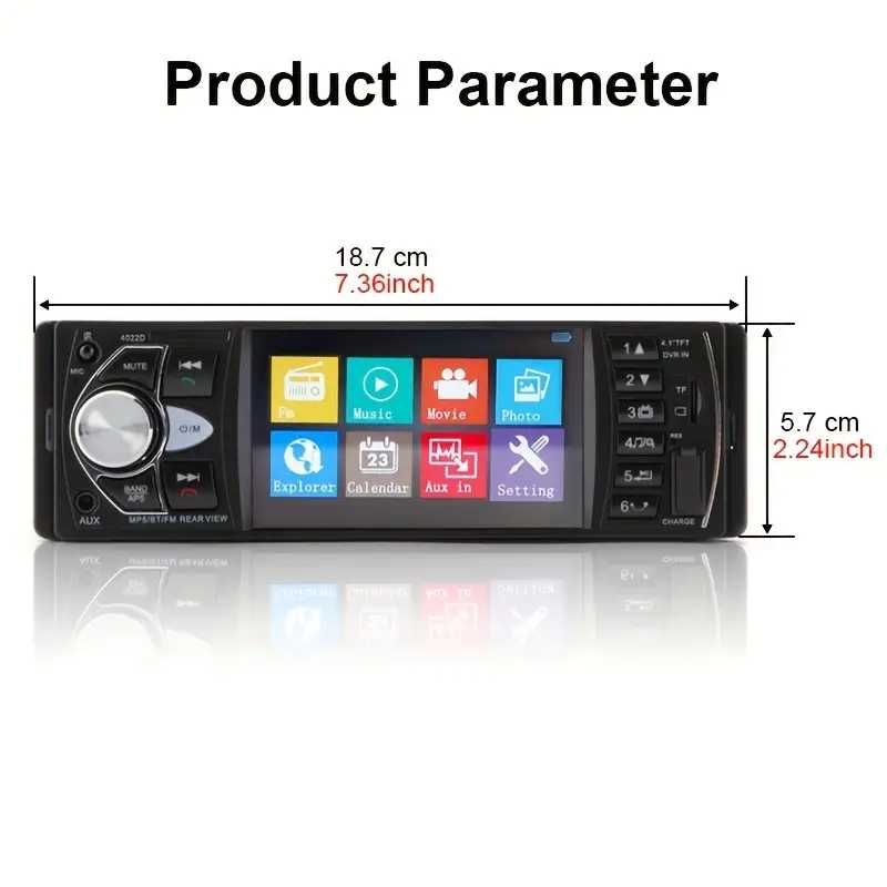 radio  tátil Multimídia Vídeo USB/AUX/FM comando universal