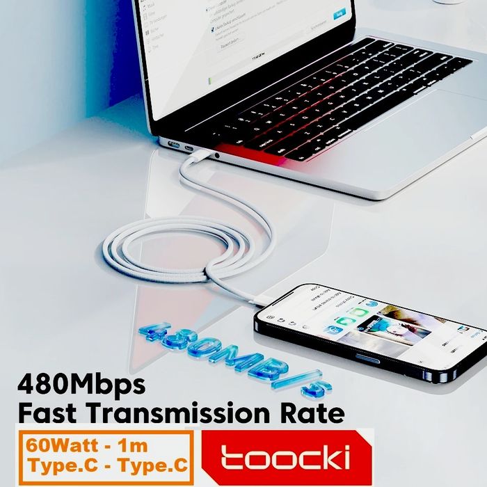Kabel USB C - USB C 60W marki Toocki