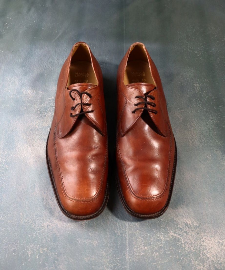 Włoskie eleganckie skórzane buty Marks & Spencer, rozmiar 44,5  – idea