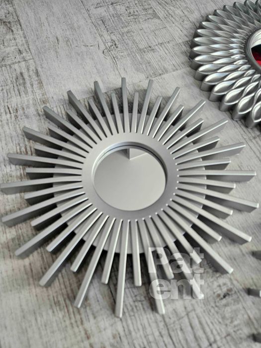 Lustra zestaw 3 luster w srebrnych ramkach do domu na ścianę dekoracja