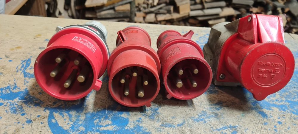 Wtyczki trójfazowe i gniazdo, tanio,okazja!