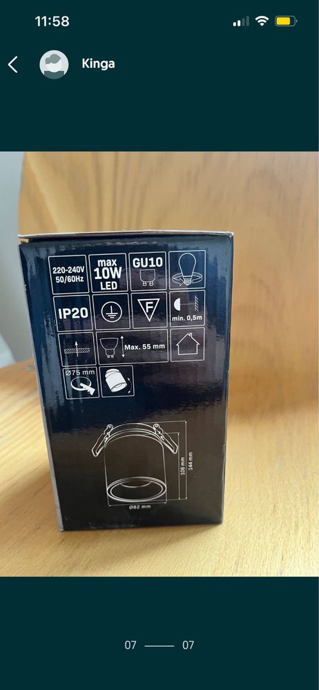 Oprawa sufitowa 3 szt oczko led lampa podtynkowa biala Haron GoldLux