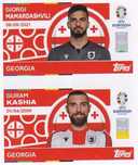 Topps Euro 2024 Georgia GEO 2 & 3 Giorgi Mamardashvili Guram Kashia