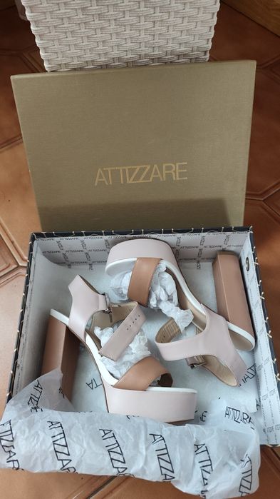 ATTIZARE miraton босоніжки шкіряні, підбори Інтертоп Платформа