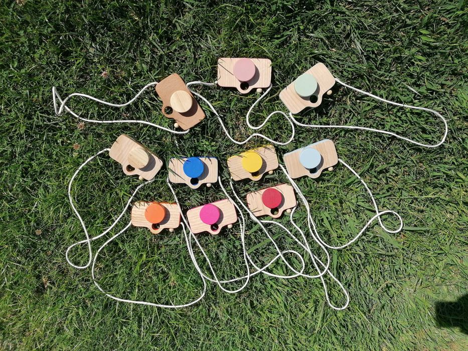 Máquina fotográfica de brincar madeira