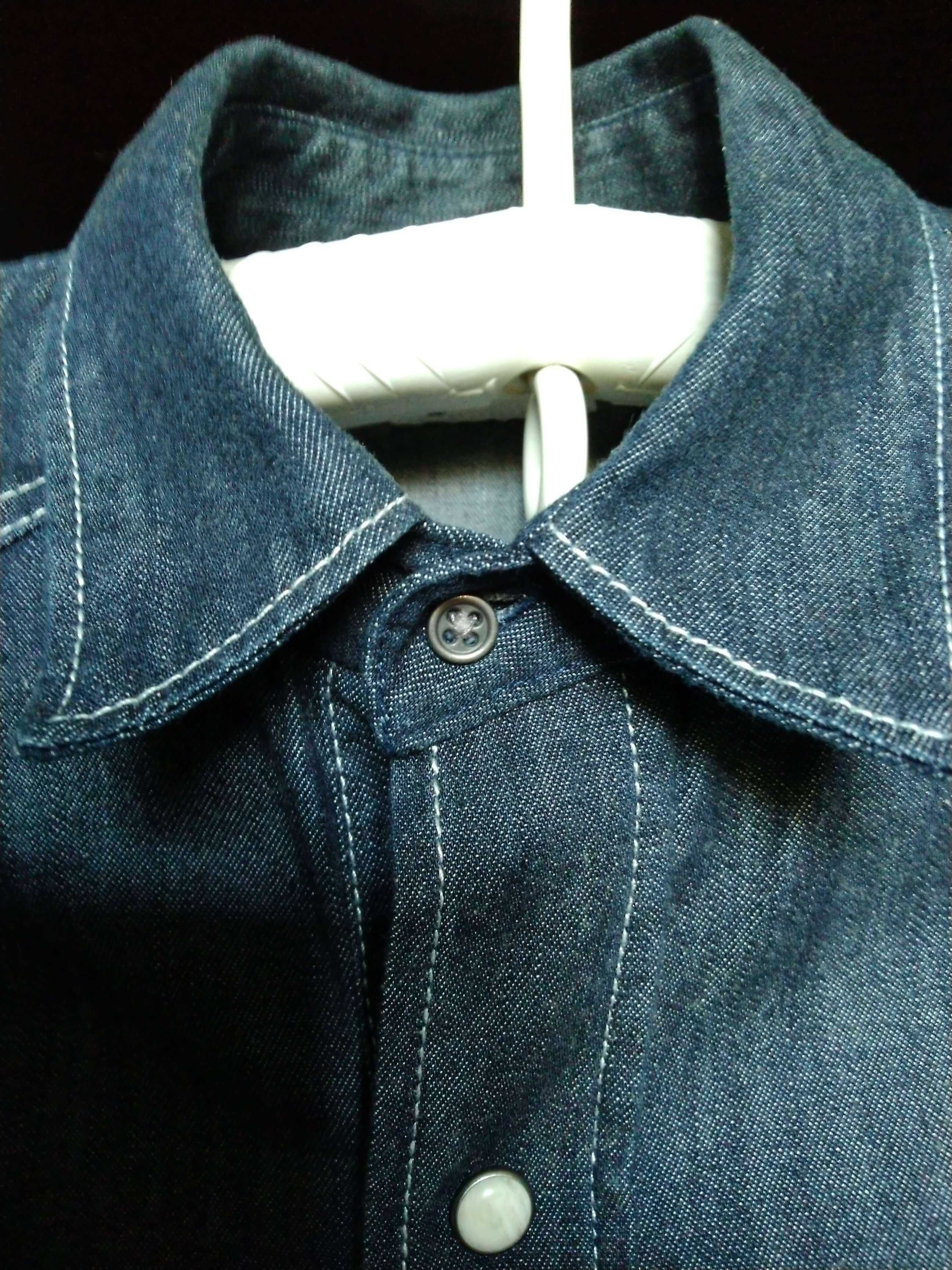 męska koszula Cubus rozm. M (102) napy, regularna, kolor jeans