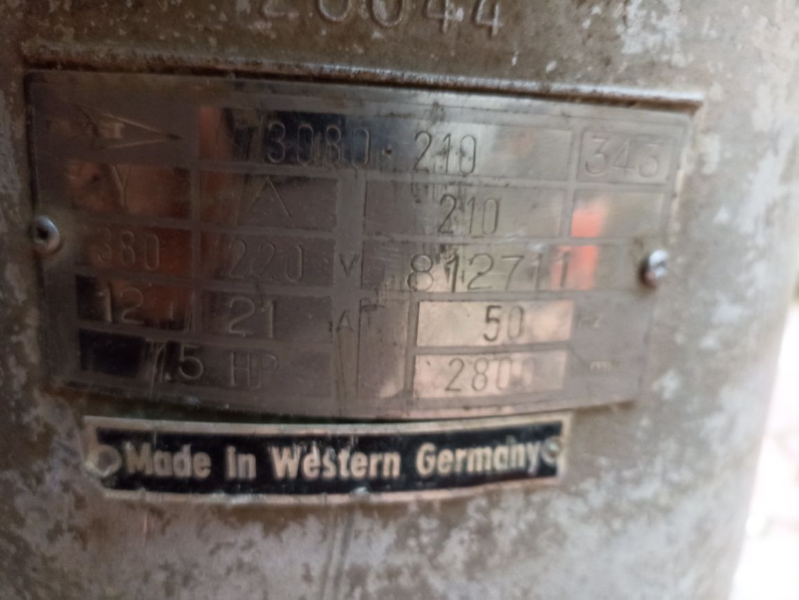 Pompa do wody flyght  7.5hp 5.6 kw
