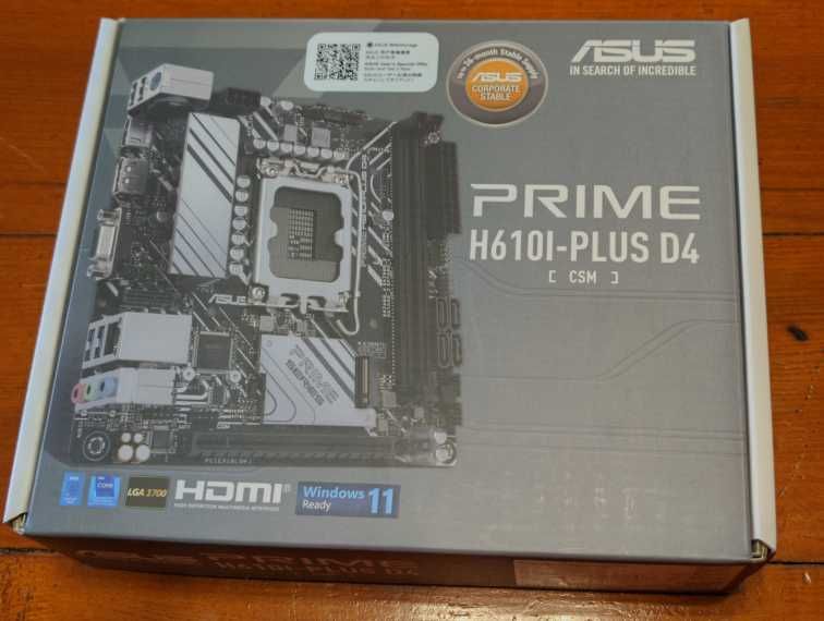 Материнська плата Asus PRIMEH610I-PLUS D4 CSM (s1700, Intel H610)