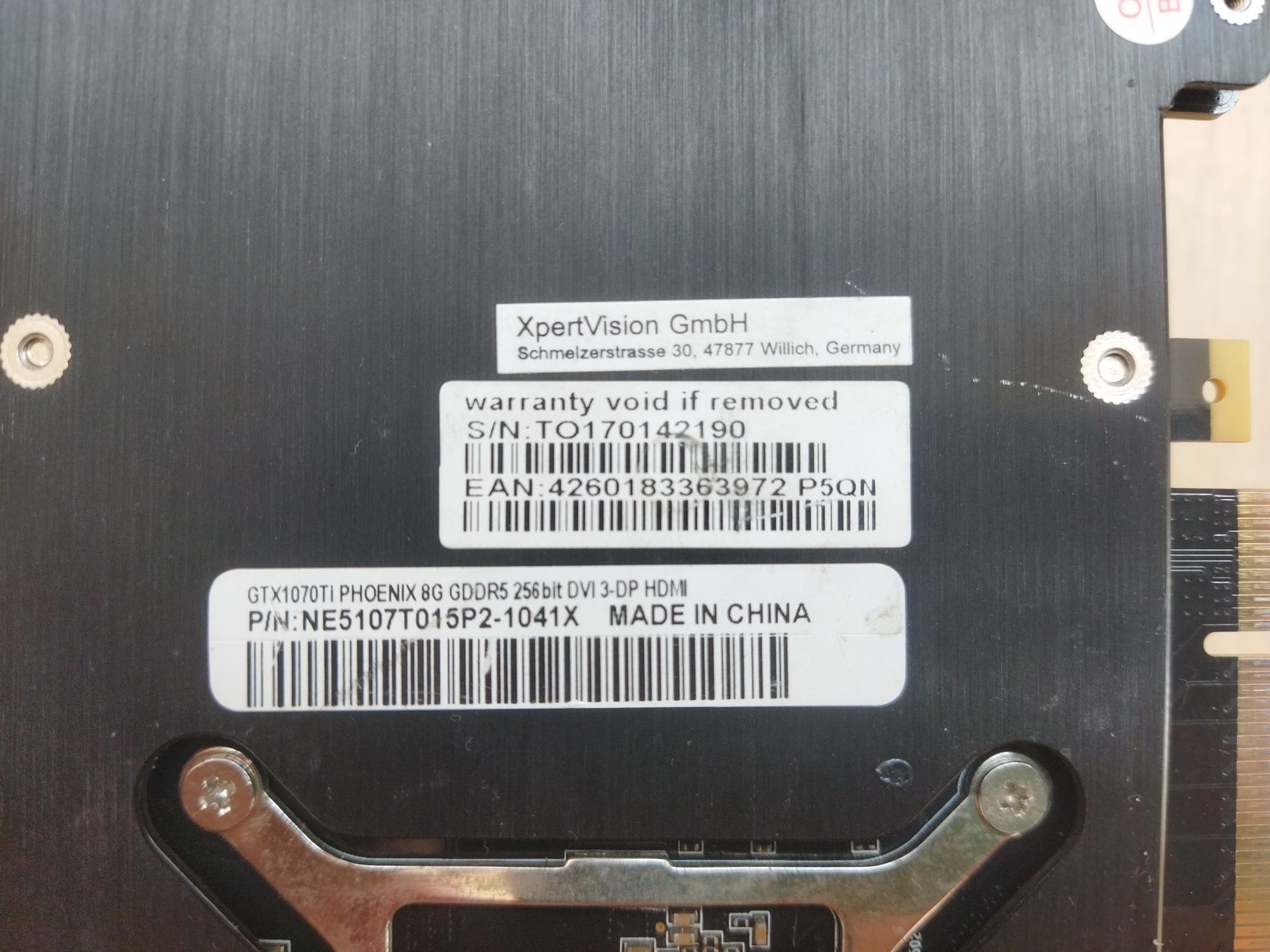 Відеокарта Gainward PCI-Ex GeForce GTX 1070 Ti Phoenix GS 8GB GDDR5