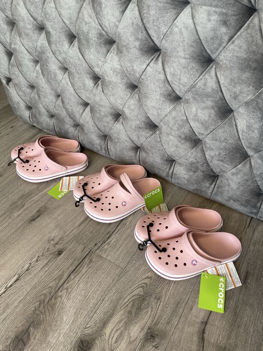 Оригінал Crocs Crocband pink.Жіночі крокси Нові, 26-27 см устілка