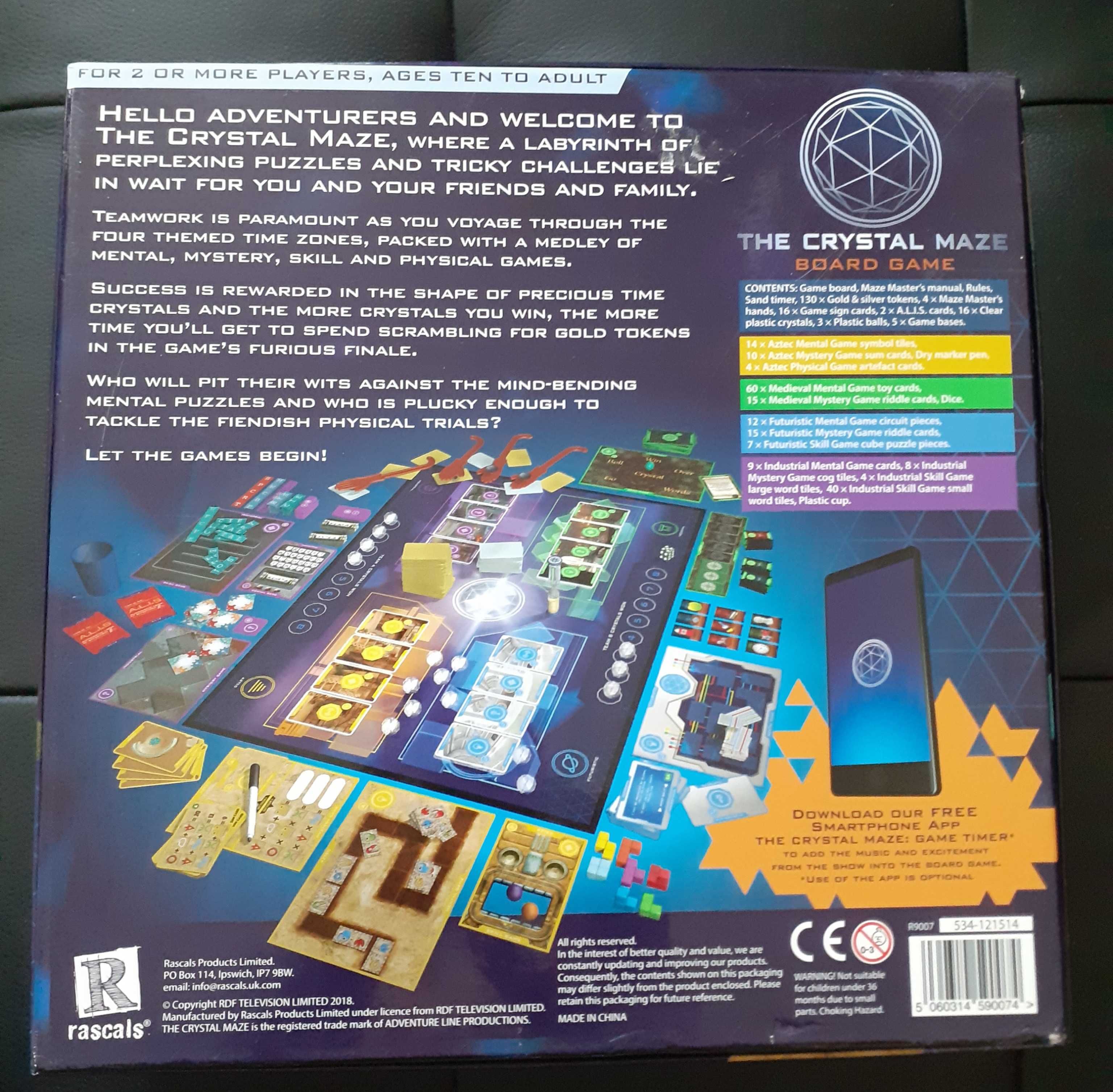 The Crystal Maze Board Game, Kryształowy Labirynt, Gra planszowa, ang.