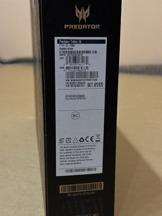 Ігровий ноутбук Acer Predator Triton 14 [PT14-51-78B4]