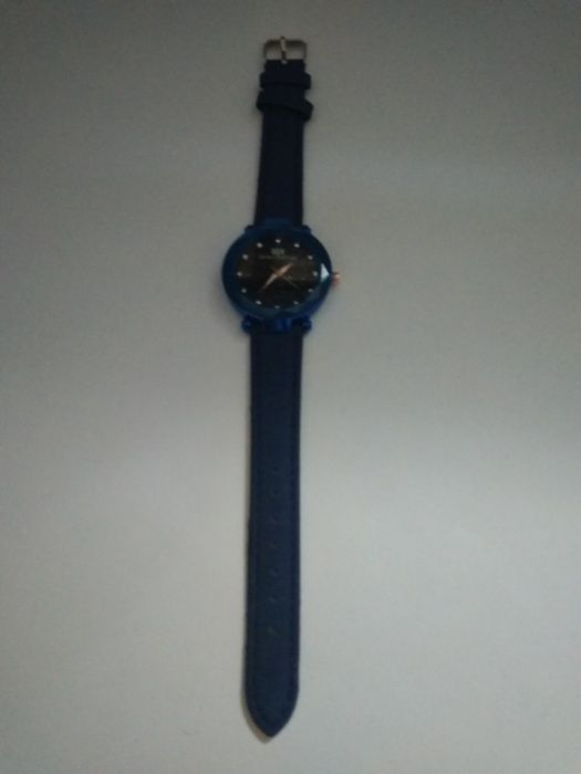 Часы женские DS Denton SidPega наручные кварцевые с синим ремешком