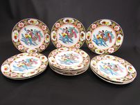 Lote de 12 pratos em porcelana chinesa.