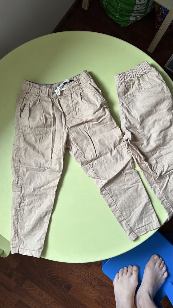 Брюки, штани, беж, літні H&M