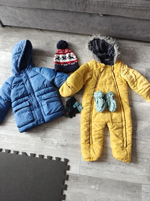 Kurtka zimowa kombinezon dla chłopca chłopięcy i gratis