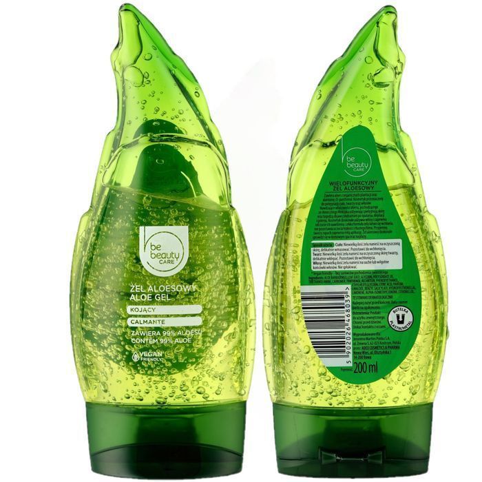 2X Kojący Żel Aloesowy Do Ciała 99% Aloesu 200Ml Vegan Be Beauty