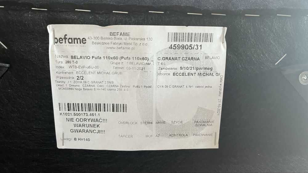 Sofa narożnik 175x256 cm Befame Belavio piekna