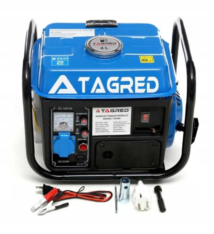Mocny AGREGAT Prądotwórczy Generator Prądu Solidny cichy 1550W 2.1KM