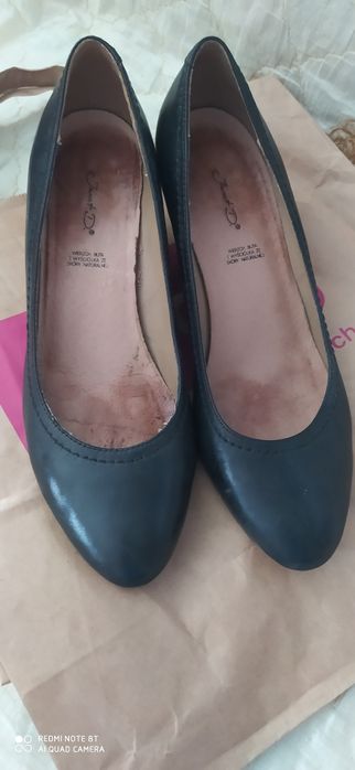 Mokasyny na koturnie skórzane 39 22 zł wyprzedaż