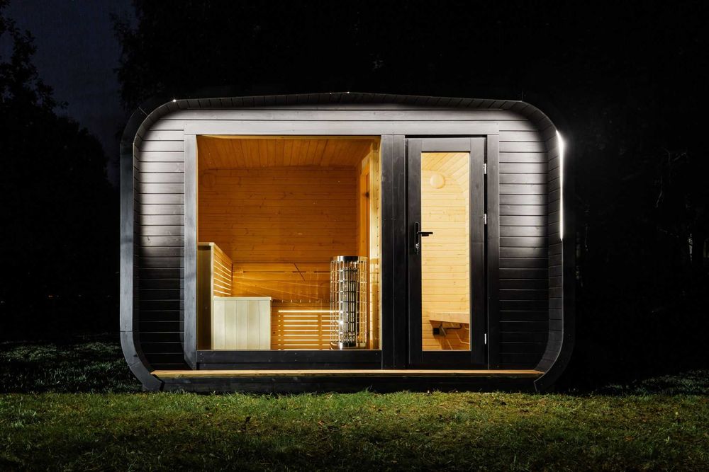 Oferta na sprzedaż sauna Flamma 3,4 x 2,45 m z piecem