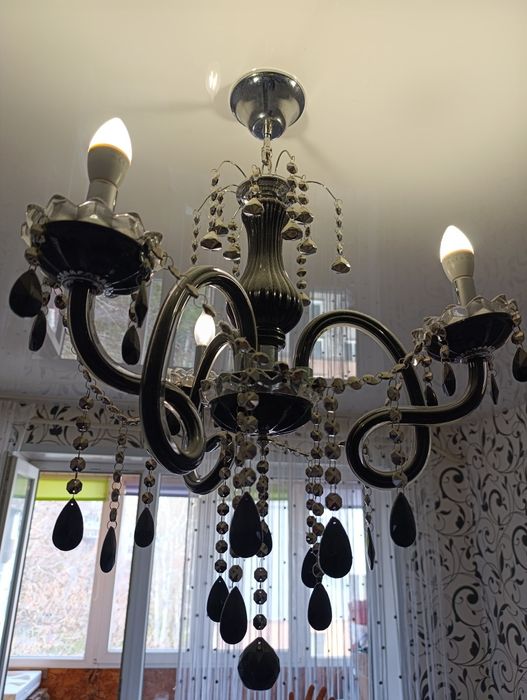 Хрустальная Люстра стекло на 3 лампочки