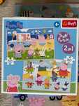 Puzzle swinka peppa 2x 50 el, trefl 4+ stan bdb+