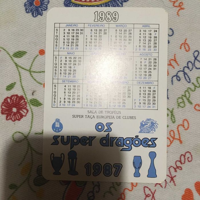 Coleção 36 calendários Futebol Clube Porto 1987