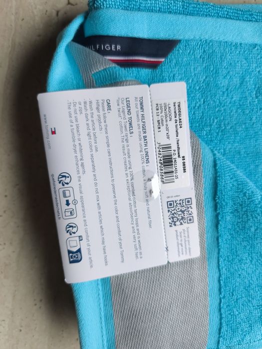 Ręczniki 2szt. Tommy Hilfiger 50/100 komplet turkusowy