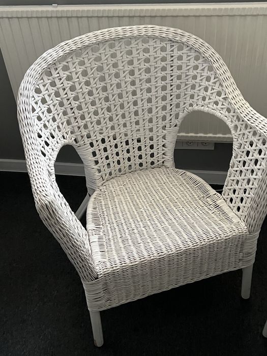 Fotel ratanowy FINNTORP z poduszkami.IKEA