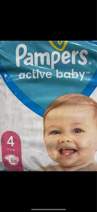 Підгузники Pampers active baby 4 (9-14 кг) 58 штуки