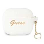 Etui Guess Silicone Charm Heart Collection na AirPods 3 - białe