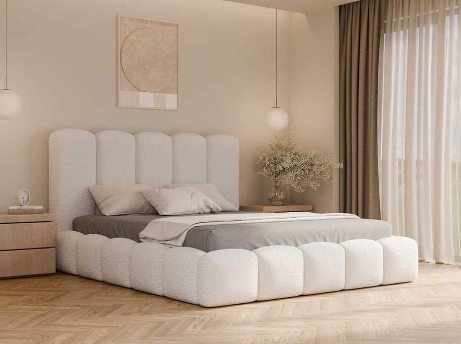 Łóżko tapicerowane Zoya 160x200 ze stelażem