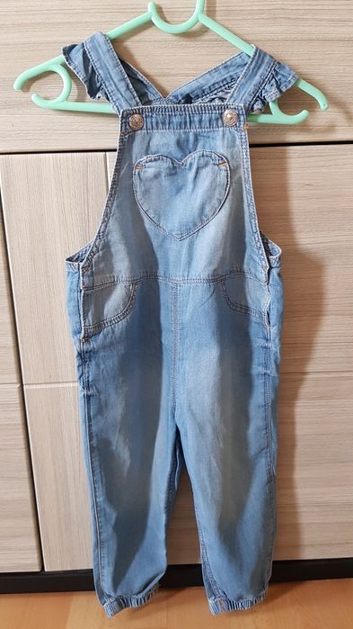 Ogrodniczki miekki jeans H&M 86 super stan, regulowane