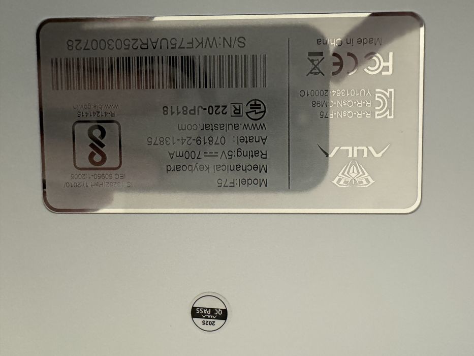 Aula f75 gasket reaper white/purple