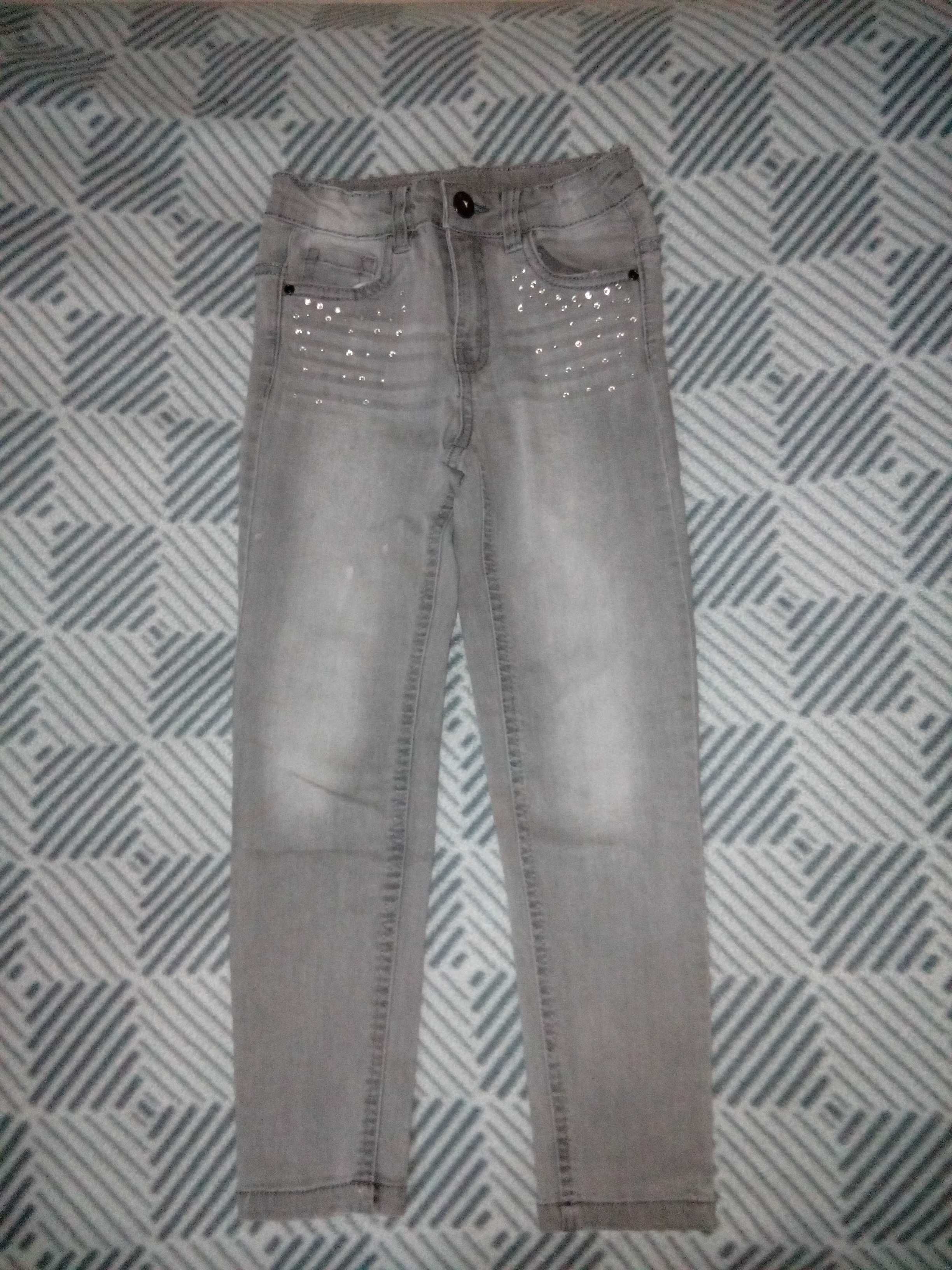 Spodnie  dziewczęce jeans  122