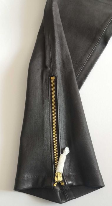 MICHAEL KORS USA Новые кожаные брюки US12 L тёмный шоколад $750 оригин