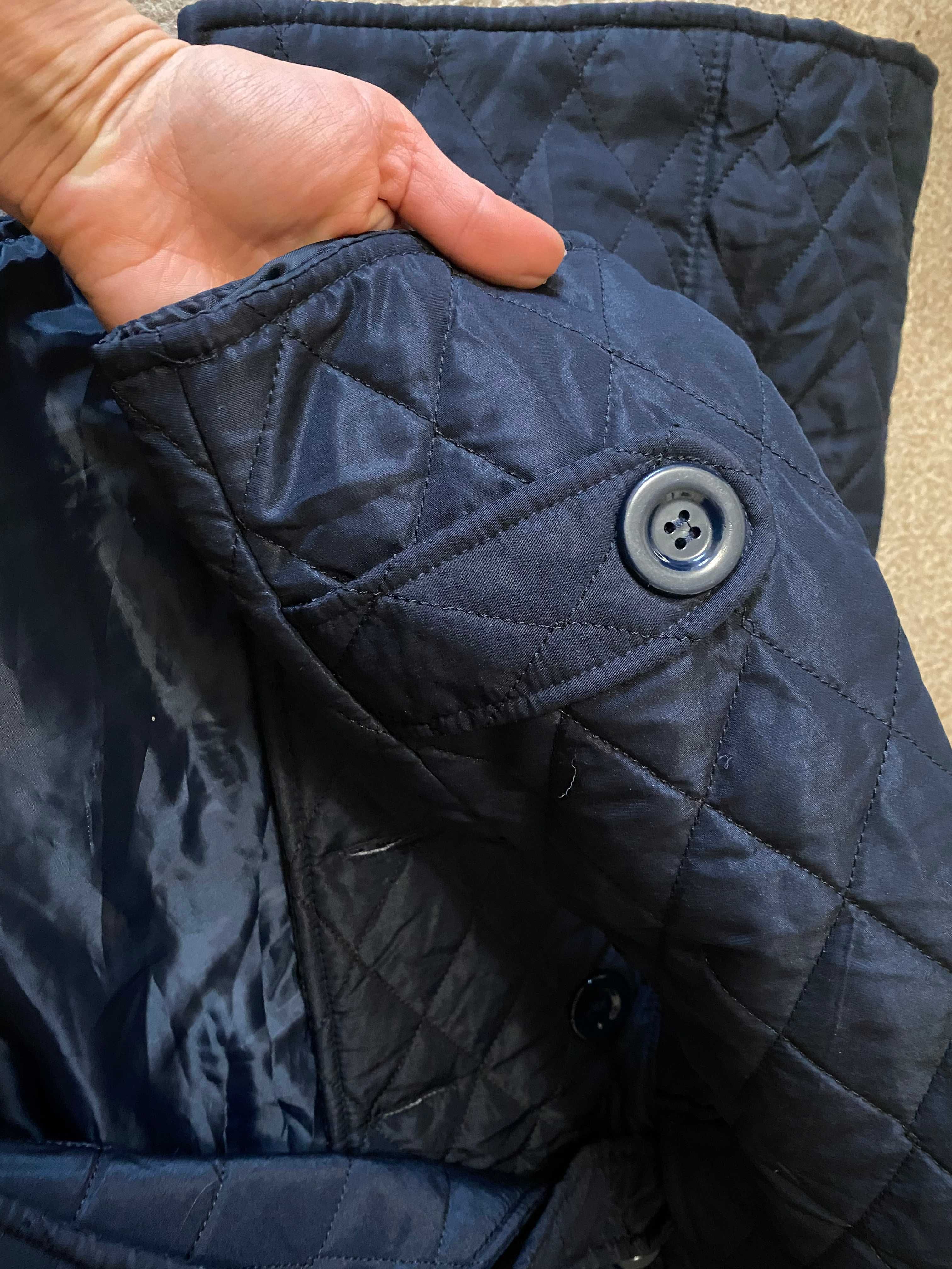Демісезоннє весняне пальто / куртка стьобане синє M-XL
