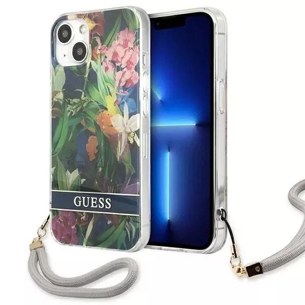 Guess GUHCP13SHFLSB iPhone 13 mini 5,4 "bleu / bleu étui rigide