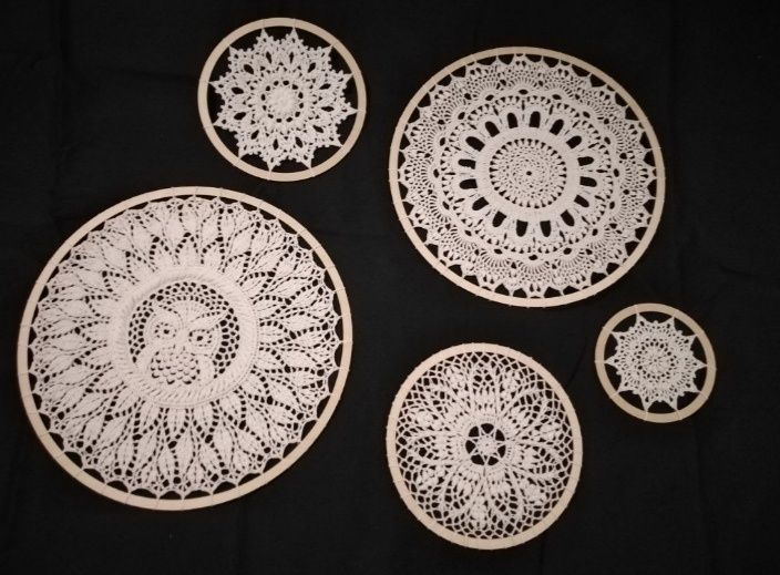 3d mandala rozeta łapacz snów na szydełku