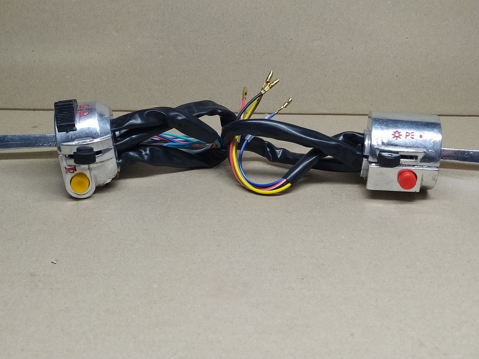 Блоки кнопок руля мопеда Альфа Дельта правый, левый с подсосом +рычаги