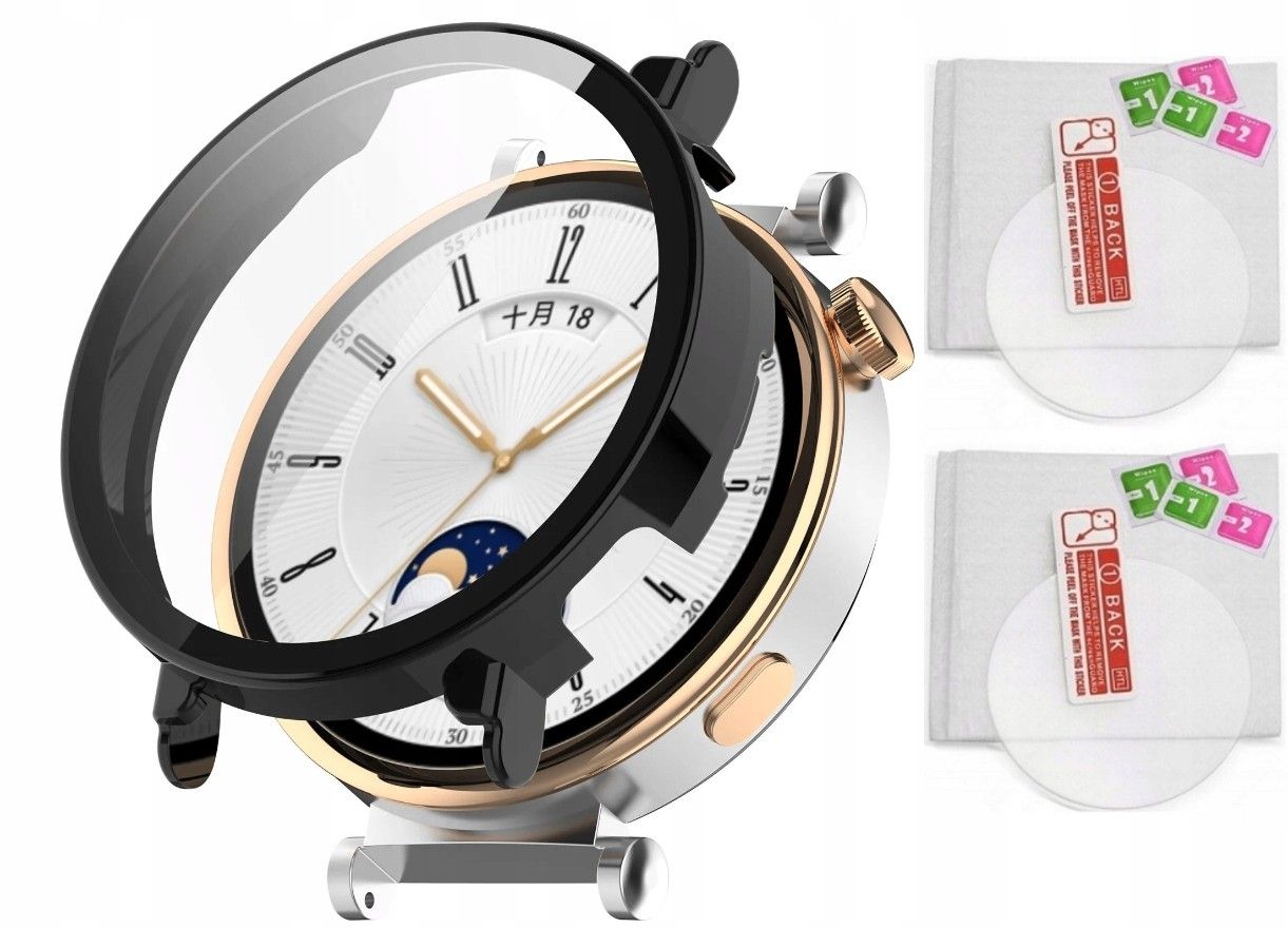 2 X Szkło Hartowane 9H + Etui 2w1 Full do Huawei Watch GT 4 41mm